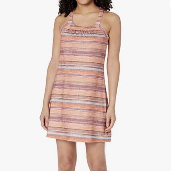 Prana Cantine Terra Soleil Striped Dress - M - Picture 1 of 14